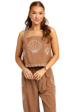 Shell Embroidered Tank