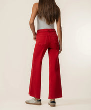 Meg High Rise Wide Leg Jean, Ruby Red