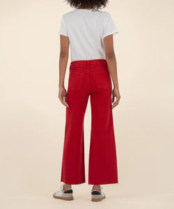 Meg High Rise Wide Leg Jean, Ruby Red