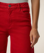 Meg High Rise Wide Leg Jean, Ruby Red