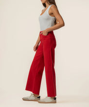 Meg High Rise Wide Leg Jean, Ruby Red