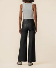 Meg High Rise Wide Leg Coated Jean, Matte Black