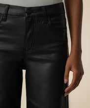 Meg High Rise Wide Leg Coated Jean, Matte Black