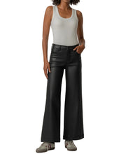 Meg High Rise Wide Leg Coated Jean, Matte Black