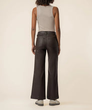 Meg High Rise Wide Leg Coated Jean, Chocolate