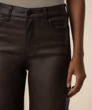 Meg High Rise Wide Leg Coated Jean, Chocolate
