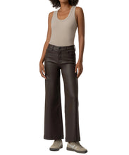 Meg High Rise Wide Leg Coated Jean, Chocolate