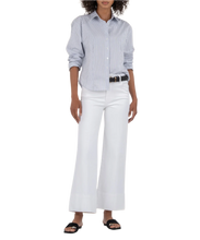 Meg High Rise Wide Leg Pin Tuck Jean, Optic White