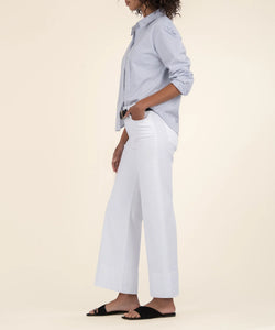 Meg High Rise Wide Leg Pin Tuck Jean, Optic White