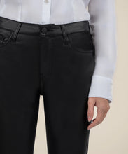 Kelsey High Rise Ankle Flare Coated Jean, Black