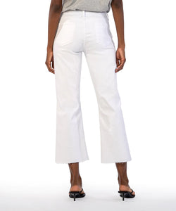 Kelsey High Rise Ankle Flare Jean, Optic White