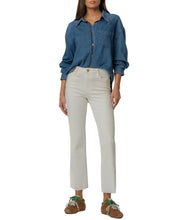 Kelsey High Rise Ankle Flare Jean, Ecru