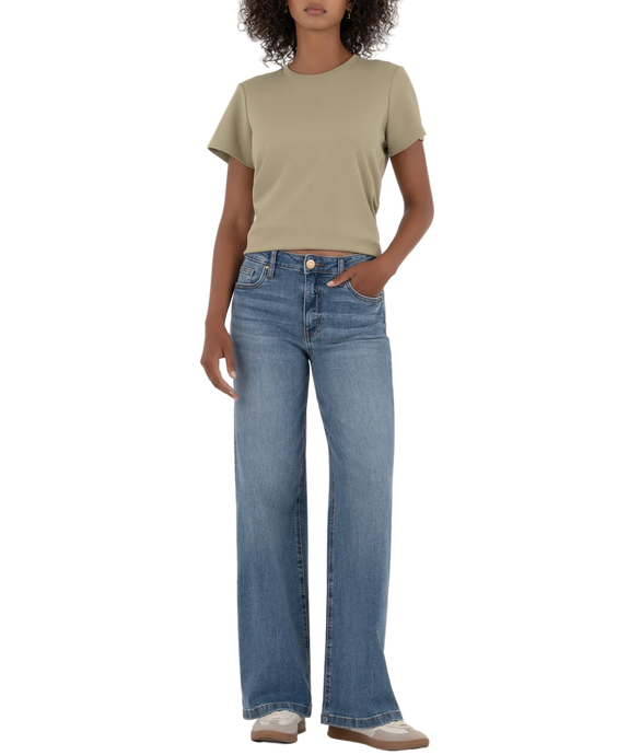 Jean High Rise Wide Leg Clean Hem Jean, 31.5