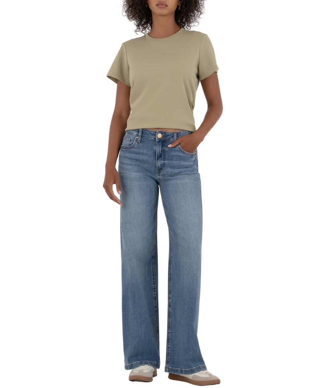 Jean High Rise Wide Leg Clean Hem Jean, 31.5