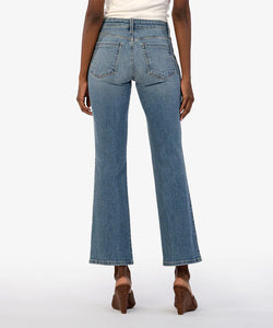 Kelsey Mid Rise Ankle Flare Jean