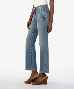 Kelsey Mid Rise Ankle Flare Jean