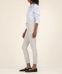 Charlize High Rise Cigarette Leg Jean 27.25" Inseam, Ecru