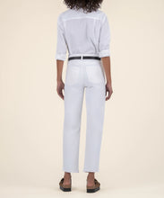 Ashley High Rise Slouchy Barrel Jean, Optic White