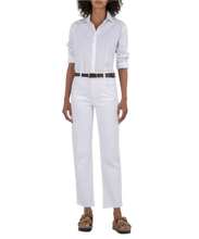Ashley High Rise Slouchy Barrel Jean, Optic White