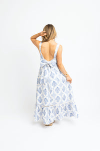 French Vintage Tank Tie Maxi Dress