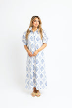 Vintage Floral Puff Sleeve Maxi Dress