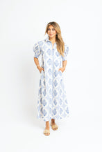 Vintage Floral Puff Sleeve Maxi Dress