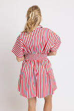 Stripe America Button Shirt Dress