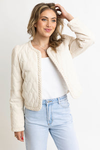 Denim Novelty Heart Stitch Jacket