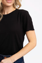 Solid Double Layer Crew Tee, Black