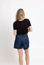 Solid Double Layer Crew Tee, Black