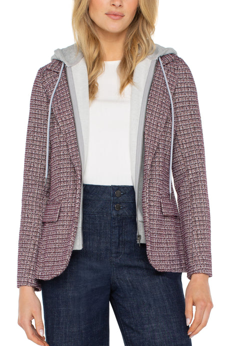 Boyfriend Blazer with Removable Hood