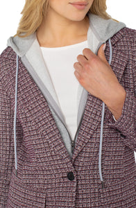 Boyfriend Blazer with Removable Hood