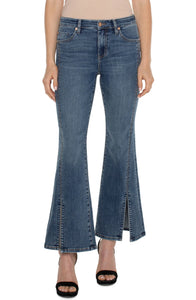 Hannah Flare Seamed Jean With Front Slit