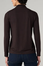 Long Sleeve Mock Neck Knit Top, Java