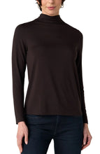 Long Sleeve Mock Neck Knit Top, Java