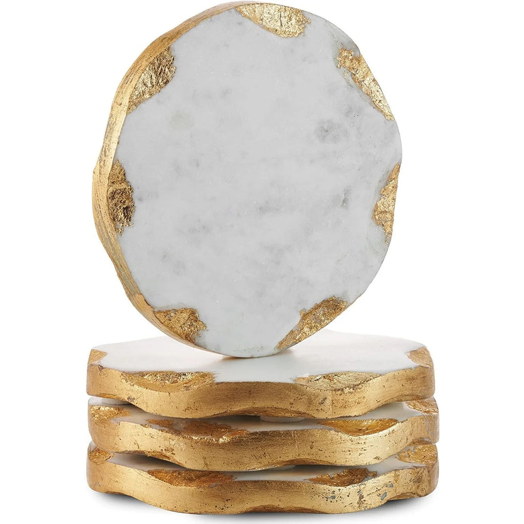 Marble Gold Edge Coasters [Set of 4]