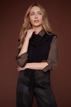 Sleeveless Knit Sweater with Faux Cardi