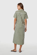 Gibbons Dress, Chive Stripe