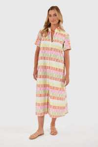 Gibbons Dress, Sherbet Stripes