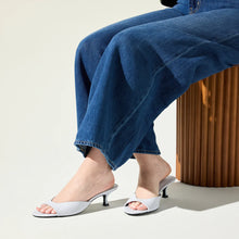 Opal Kitten Heel, Sky Leather
