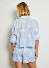 Powder Blue Embroidered Short