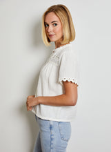 Gauze Short Sleeve Ric Rac Top