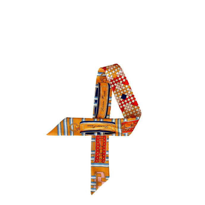 Bag Scarf, Orange and Blue