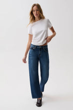 Lexi Mid Rise Bowed Straight Jean, Moonwave