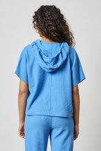 Waffle Knit Hoodie Poncho