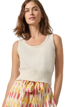 Cropped Scoop Tank Sweater, Off White