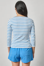 Rib Stripe 3/4 Boatneck