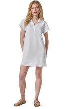 Textured Terry Tunic Dress, White