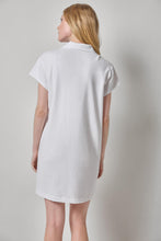 Textured Terry Tunic Dress, White