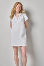 Textured Terry Tunic Dress, White